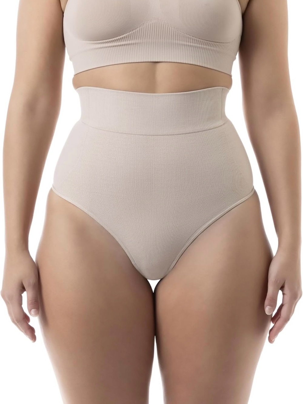 Farmacell High-Waisted Shapewear Thong Made in Italy - Nude XXL